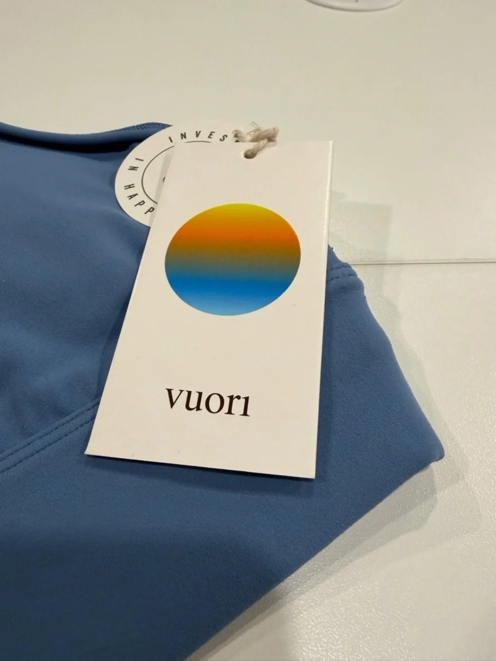 Vuori Women's XL Yosemite Longline Bra French Blue NWT Lined 4-Way Stretch